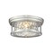 Z-Lite Clarion 2 Light Flush Mount, Brushed Nickel & Inner Clear Water & Outer Clear 493F2-BN - alternate 1
